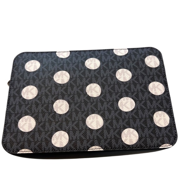 Michael Kors Jet Set Item Crossbody Bag Navy Polka Dot Large NWT - Picture 9 of 15